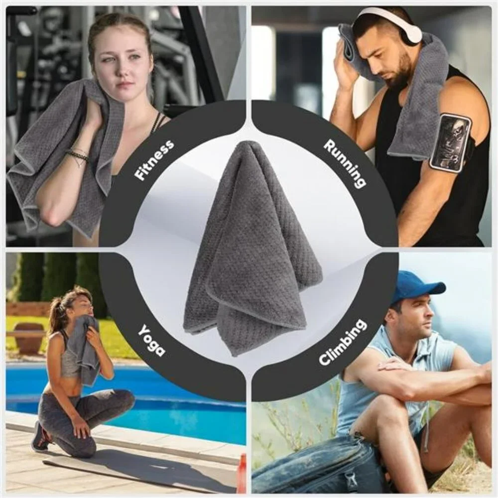 Microfiber Gym Towels 3 Pack Quick Dry Soft Absorbent Workout Yoga Spa Fitness